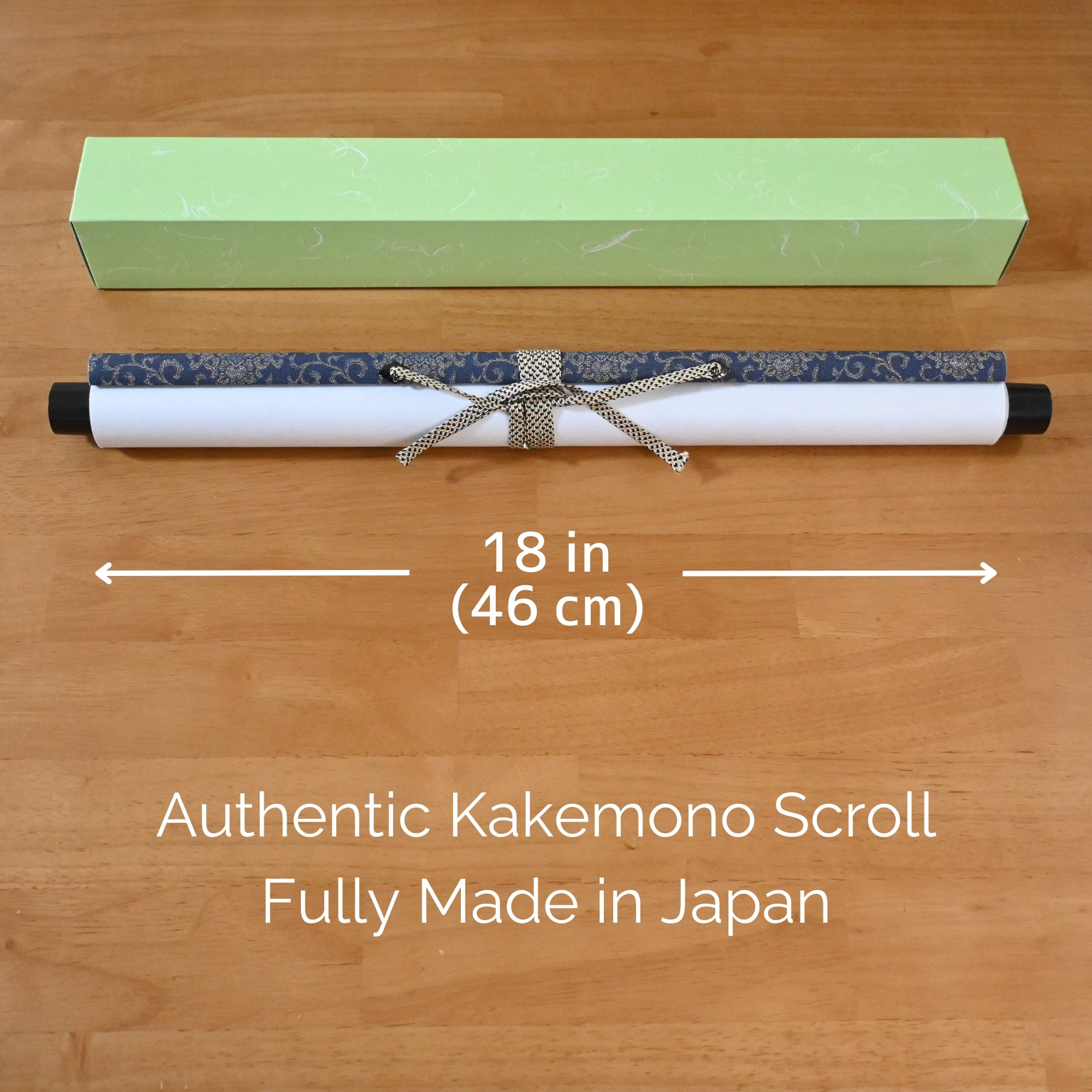 Japanischer Drachen-Kakemono-Wandbehang – Blauer aufsteigender Drache