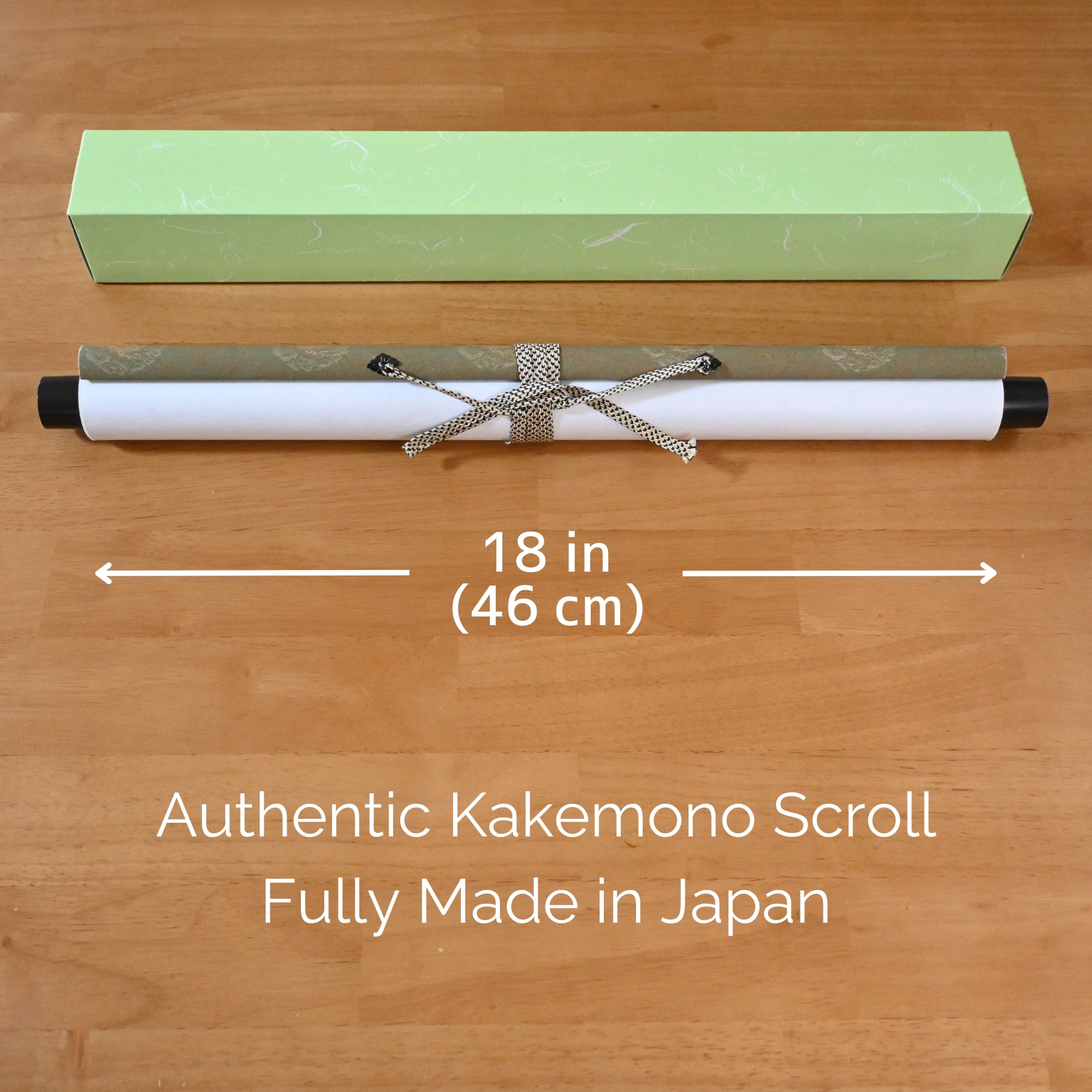 Japanese Dragon Kakemono Wall Scroll – Green Rising Dragon