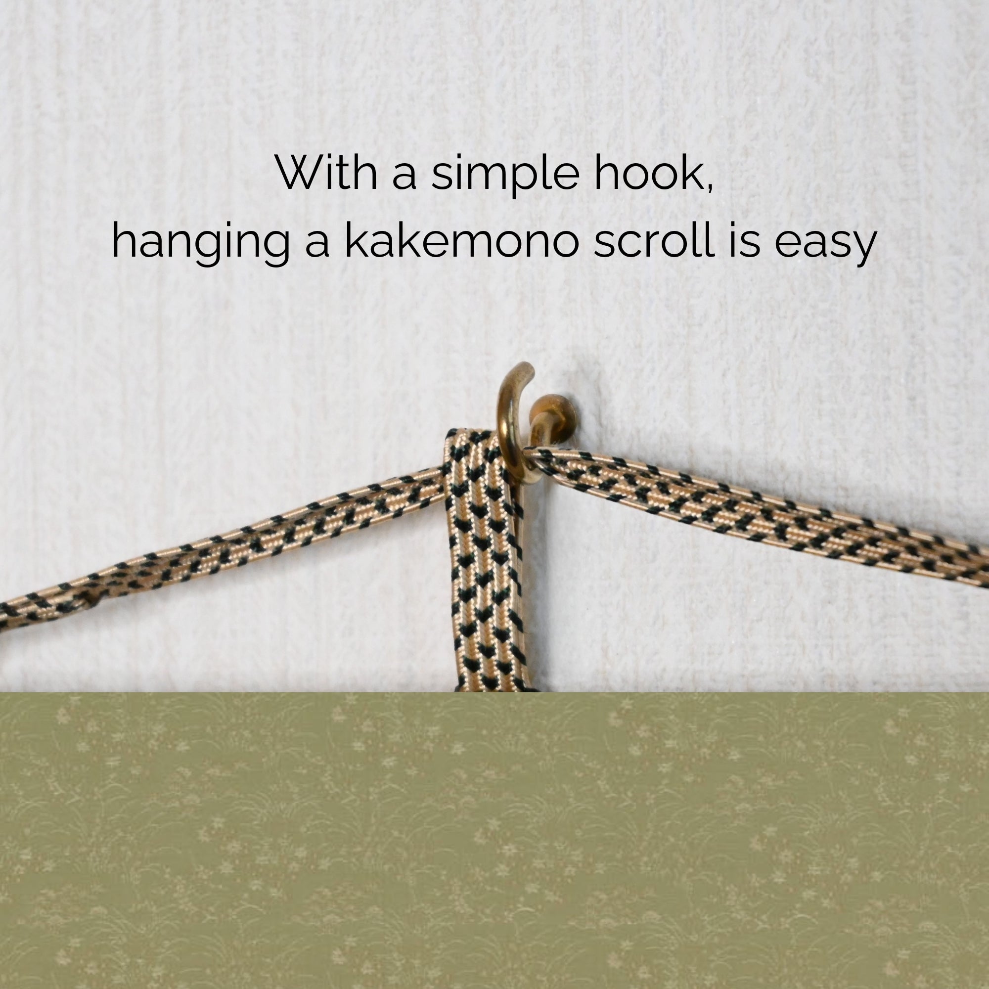 Japanischer Ichiban Tiger Kakemono Wandbehang – Laufender Tiger im Bambus 